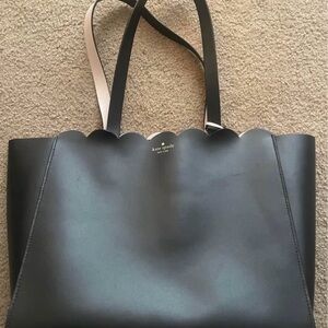 Kate Spade Black Scalloped Edge Tote